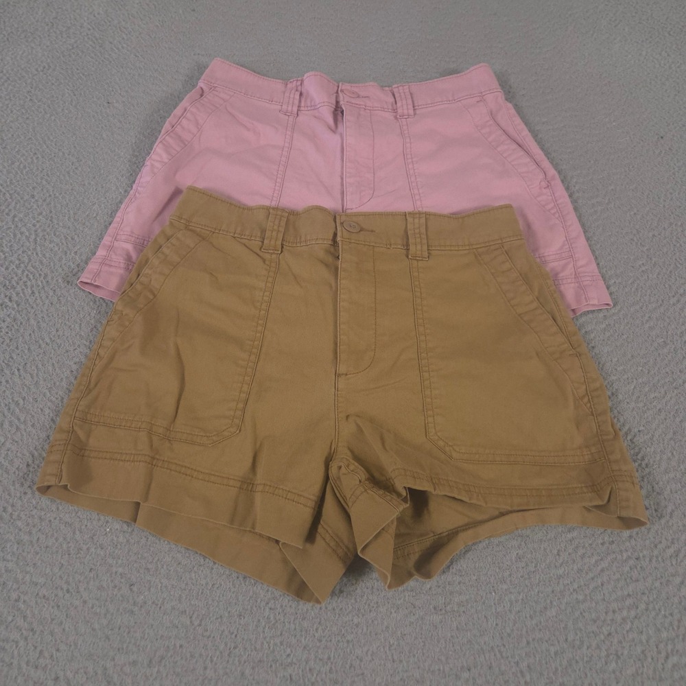 LOT OF 2 Old Navy Shorts Womens M Multi High-Waisted OG Chino Cotton Stretch